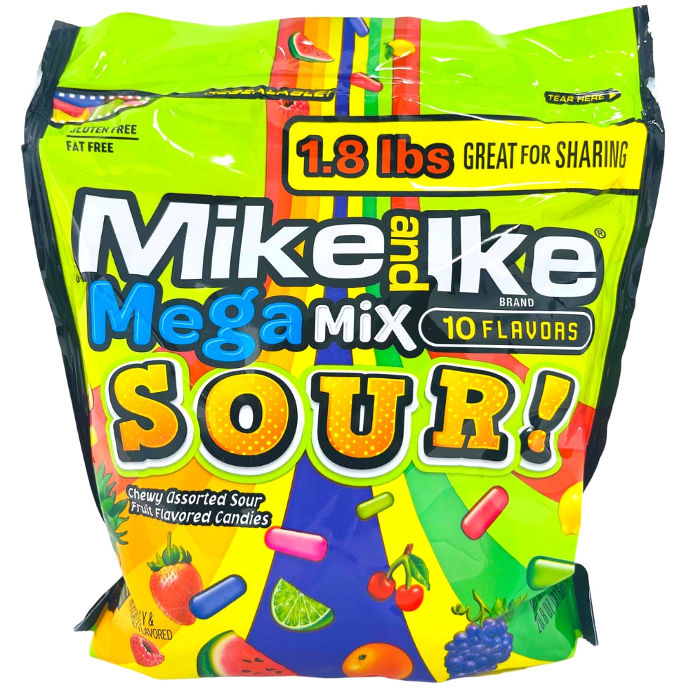 Mike and Ike Mega Mix Sour Bag - 1.8lb