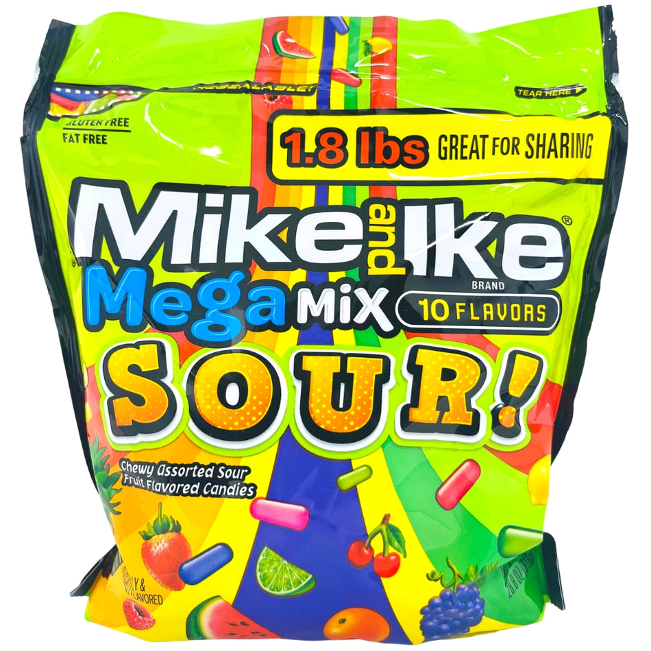 Mike and Ike Mega Mix Sour Bag - 1.8lb - Mike and Ike - Mike and Ike Candy - Sour Candy - Sour Mike and Ike