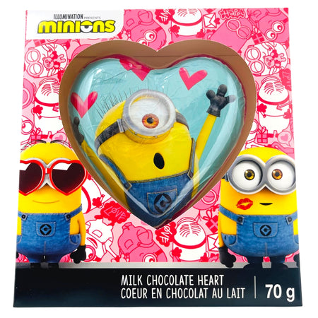 Minions Chocolate Heart - 70g - Valentines Candy