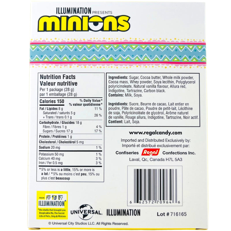 Minions Milk Chocolate Easter Box - 28g - Ingredients