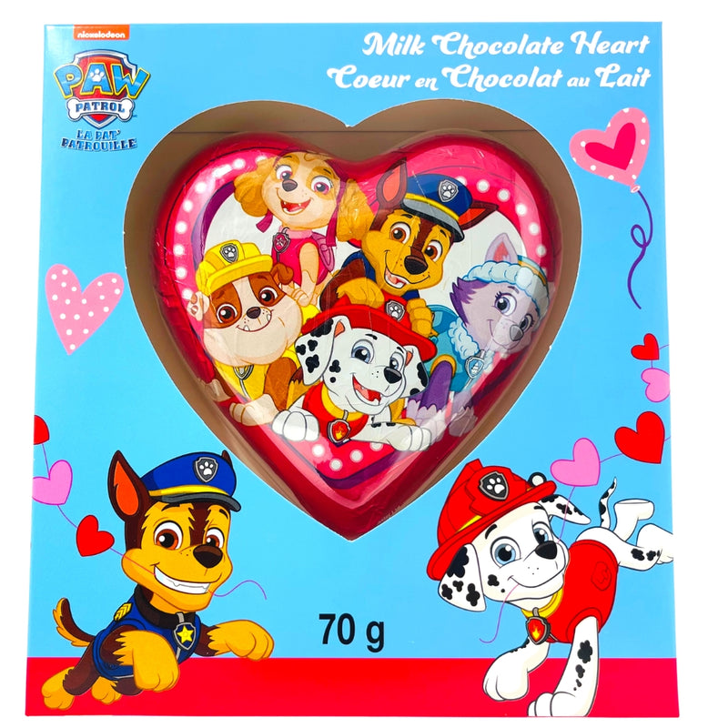 Paw Patrol Chocolate Heart - 70g - Valentines Candy