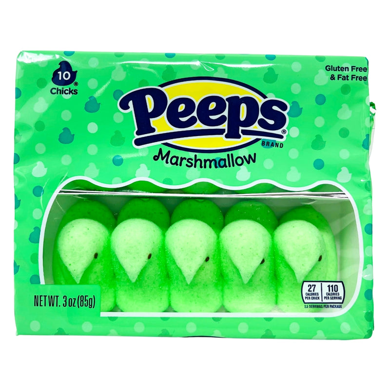 Peeps Marshmallow Chicks Green 10ct - 3oz - Peeps - Peeps Marshmallows - Peeps Candy - Peeps Marshmallow - Marshmallow - Marshmallow Candy - Marshmallow Treats