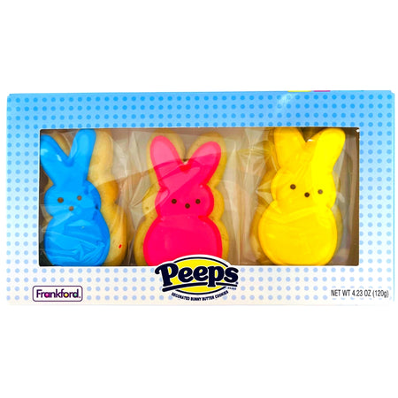 Peeps Easter Bunny Sugar Cookie 3 Pack Gift Set - 4.32oz
