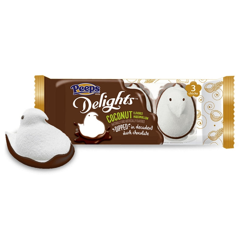 Peeps Delights Dark Chocolate Dipped Coconut Chicks - 1.5oz