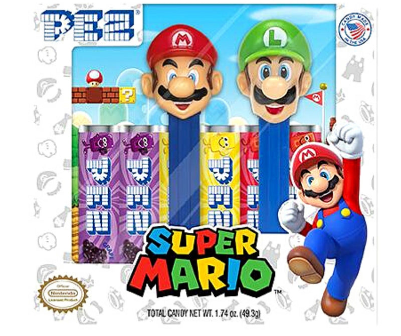 Pez Super Mario - Mario and Luigi Gift Set christmas stocking stuffers holiday special edition Mario bros super Mario brothers Nintendo retro candy dispenser old fashioned candies collectible