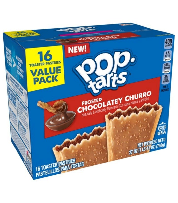 Pop tarts chocolatey churro frosted candy-funhouse unique flavour special edition toaster pastries american usa frosted-chocolate