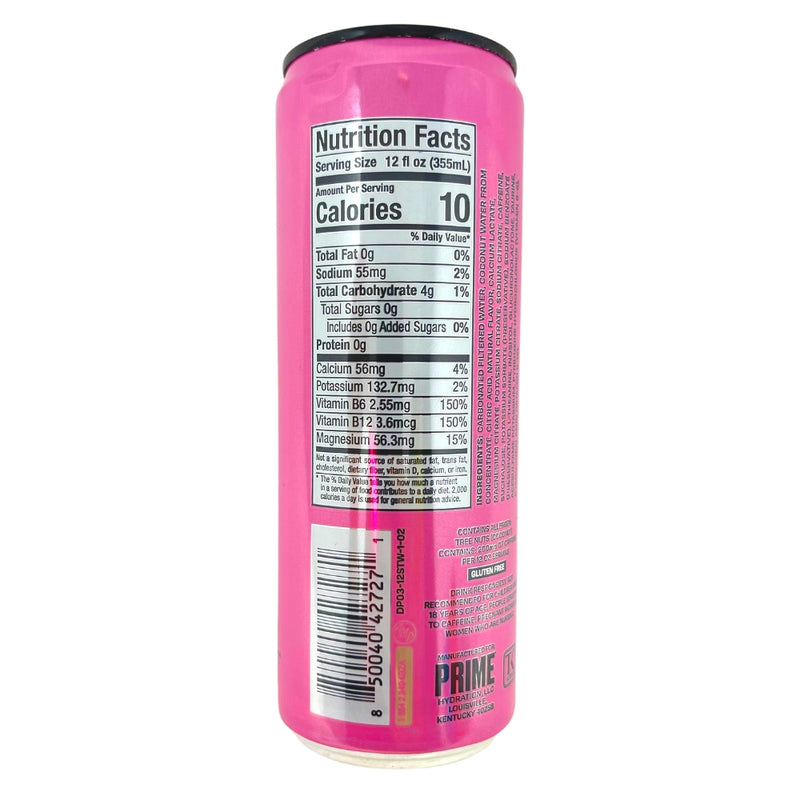Prime Energy Drink Strawberry Watermelon - 355mL - Backl