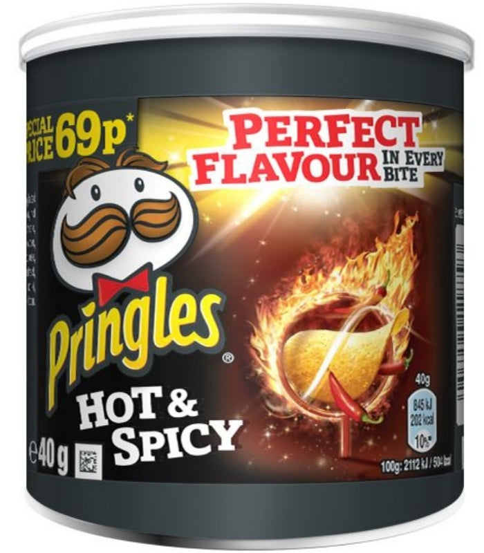 Pringles Hot & Spicy UK 40g Imported Specialty unique lavour chips
