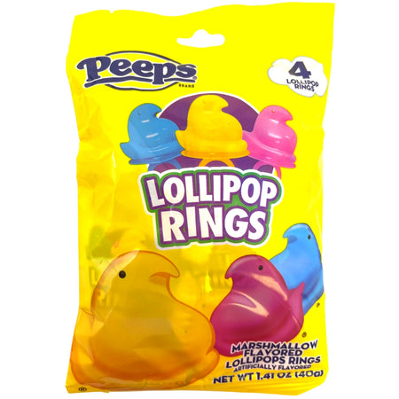 Peeps 4pk Lollipop Rings - 1.41oz Easter Candy