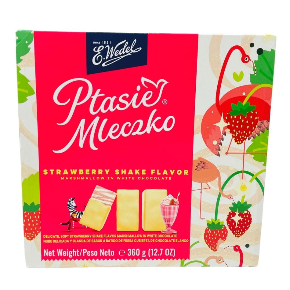 Ptasie Mleczko White Chocolate Strawberry Shake Marshmallows - 360g
