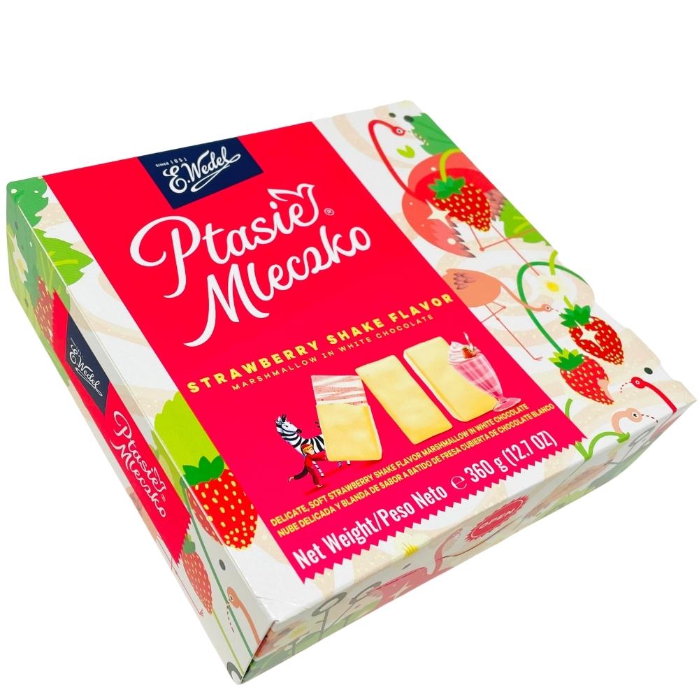 Ptasie Mleczko White Chocolate Strawberry Shake Marshmallows - 360g