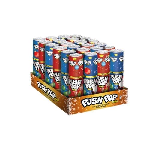 Christmas Push Pop 14g Lollipop Candy Funhouse Candy Funhouse CA