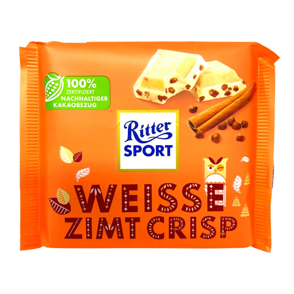 Ritter Sport Weisse Zimt Crisp (Cinnamon Crisp White Chocolate) - 100g