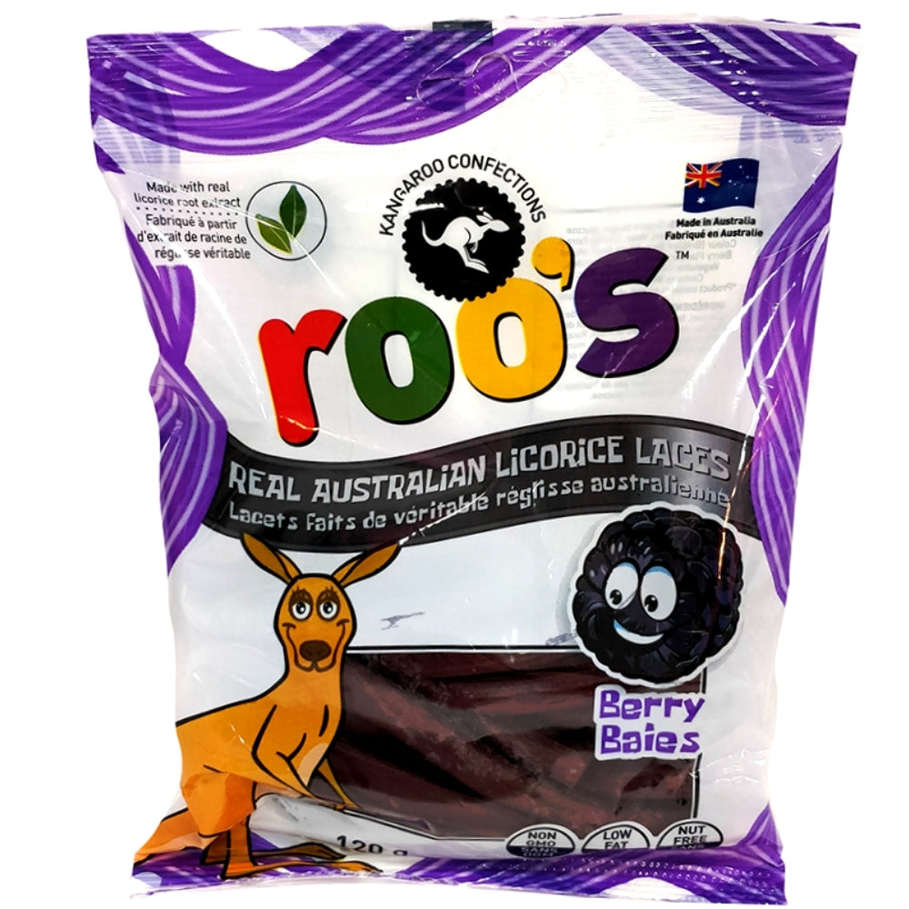 Roo's Australian Licorice Laces Berry Candy Funhouse Candy Funhouse CA