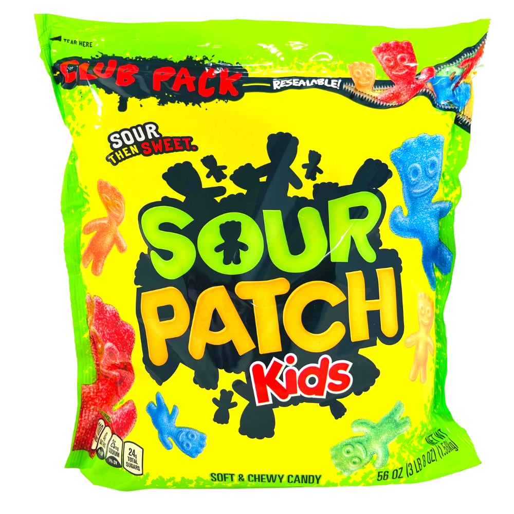 Sour Patch Kids Club Pack - 56oz - Sour Patch Kids Club Pack - Zesty candy assortment - Bulk sour candy - Chewy fruity candies - Fun-size sour treats - Sour and sweet flavour mix - Sour Patch Kids collection - Large candy pack - Club Pack for parties - Popular sour candy - Sour Patch Kids - Sour Patch Kids Candy - Sour Candy - Sour Patch Kids Gummy - Sour Gummy - Sour Gummies