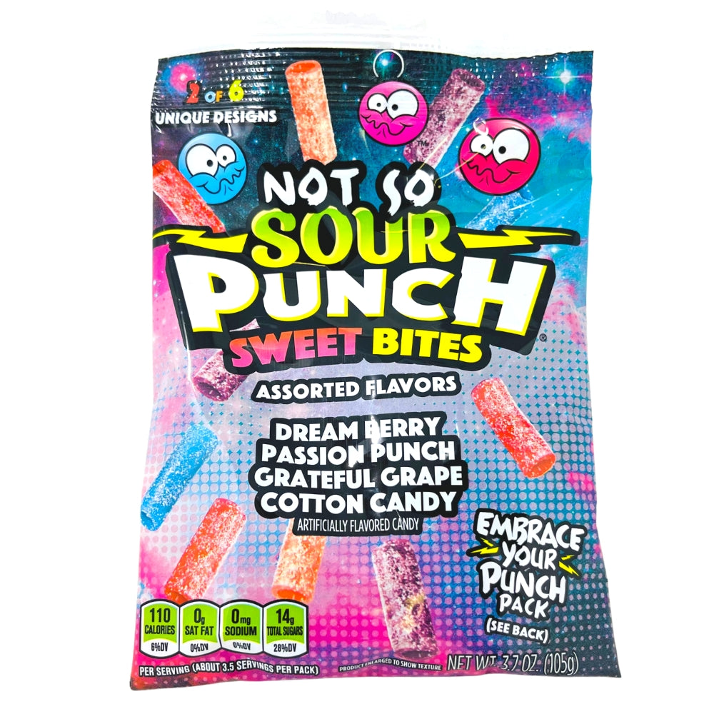 Sour Punch Bites Not So Sour Candy 105g