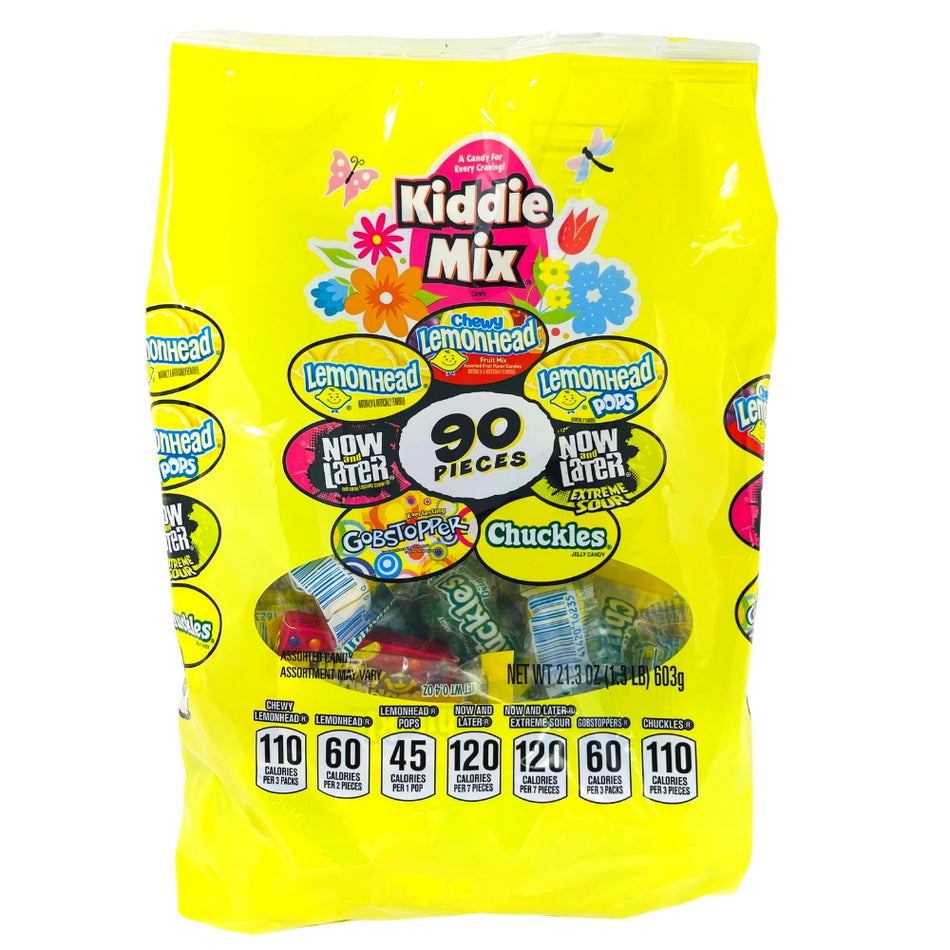 Spring Kiddie Mix - 90pc - Lemonhead - Now and Later - Now and Later Sour - Gobstoppers - Gobstopper - Chuckles - Candy Mix - Candy Pack