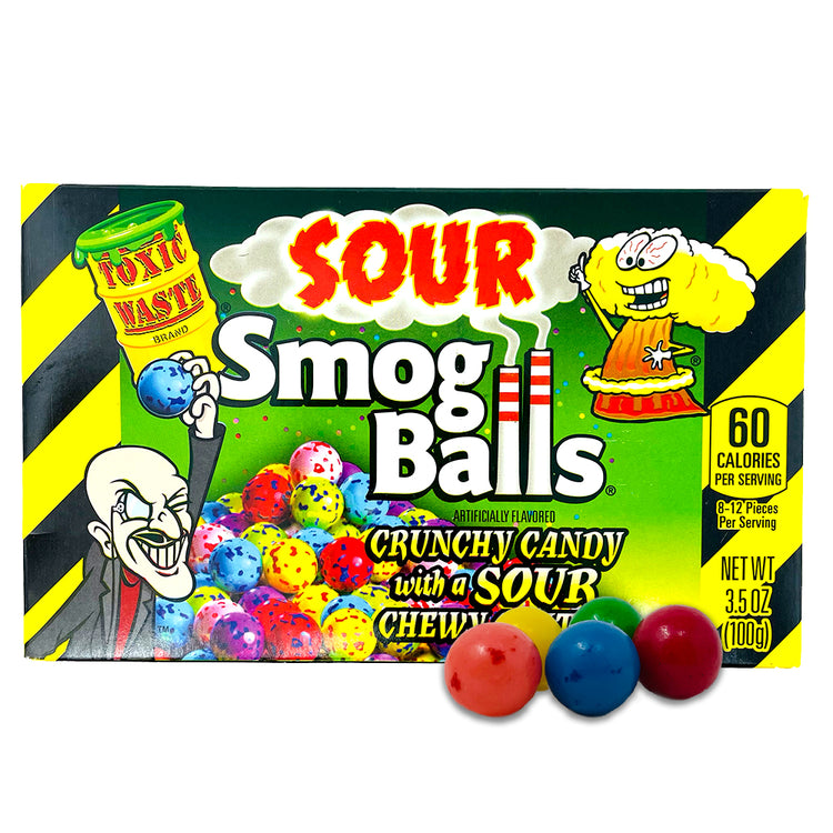 Toxic Waste Sour Smog Balls Theatre Pack | We Dare You! – Candy Funhouse CA