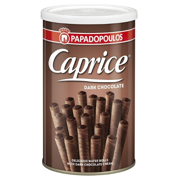 Papadopoulos Caprice Dark Chocolate Wafer Rolls - 115g