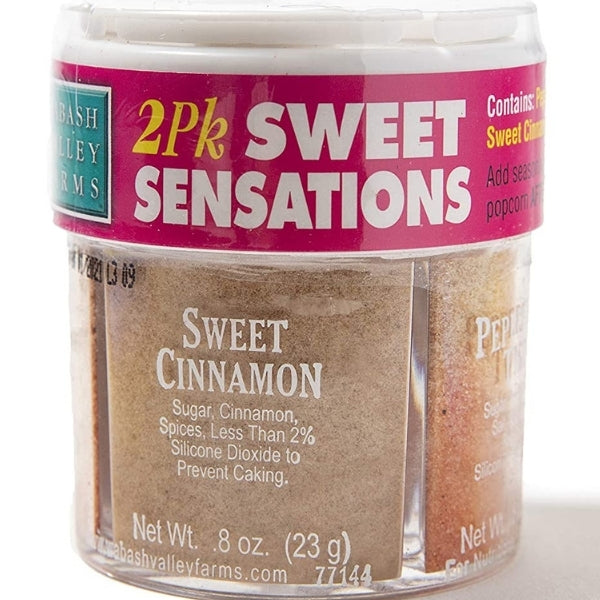 Wabash Popcorn Seasoning Collection   Sweet Sensations 2 pk sweet cinnamon peppermint
