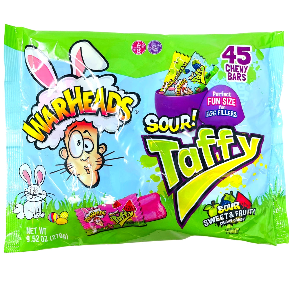 Warheads Easter Sour Taffy 45ct - 9.5oz (270g) - Halal Candy from Warheads