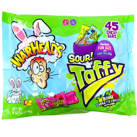 Warheads Easter Sour Taffy 45ct - 9.5oz (270g) - Halal Candy from Warheads