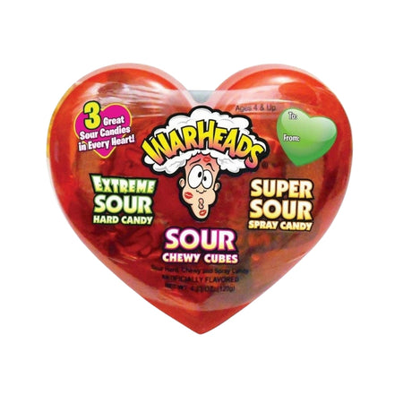 Warheads Sour Heart Scrambler 3 Pack  Valentines Day Candy