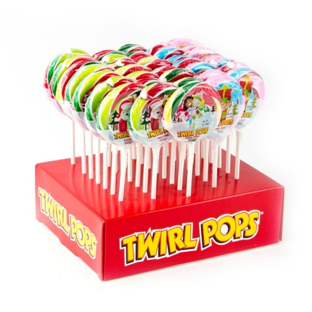 Adams and Brooks Christmas Twirl Pops Lollipops