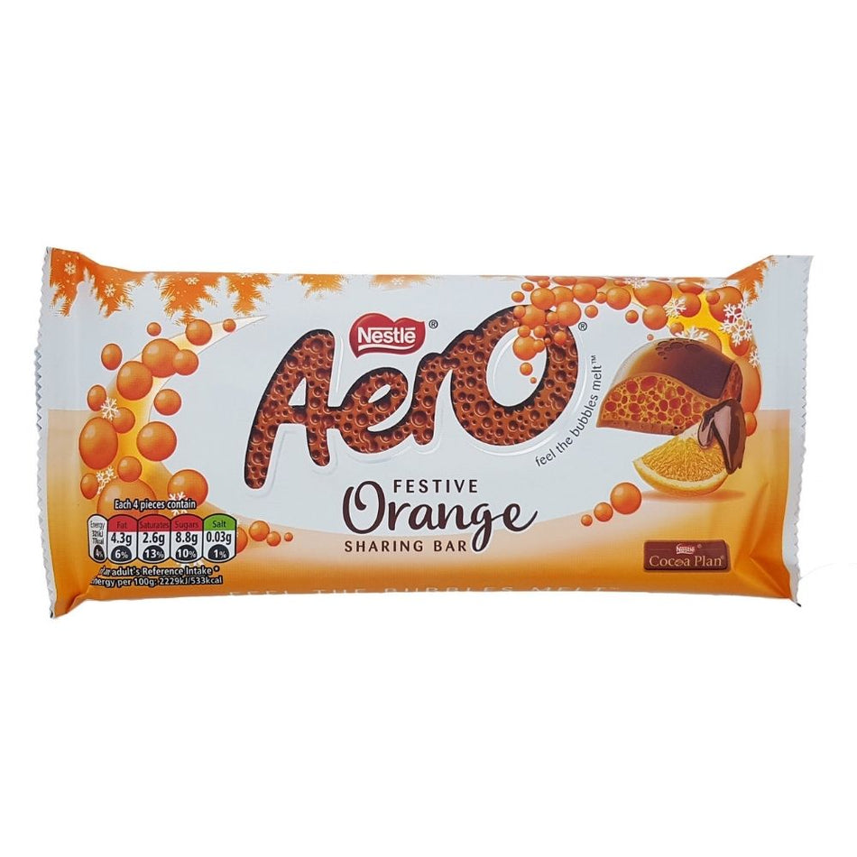 Aero Festive Orange Sharing Bar UK - 90g