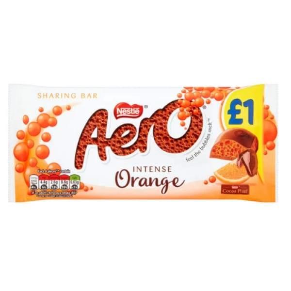 Aero Intense Orange-UK Nestlé 120g - British Chocolate Chocolate Bar Chocolate Bars fine chocolate