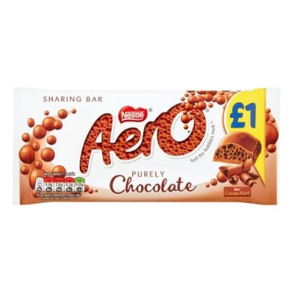 Aero Purely Chocolate-UK Nestlé 120g - 1970s Bar British Chocolate Era_1970s