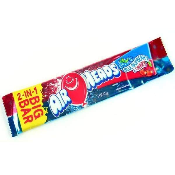 Air Heads Big Bar Blue Raspberry & Cherry Perfetti Van Melle Inc. 88g - 2000s Airheads candy Era_2000s Sour