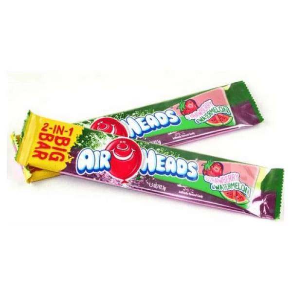 Air Heads Big Bar Strawberry & Watermelon Perfetti Van Melle Inc. 88g - 2000s Airheads candy Era_2000s Sour