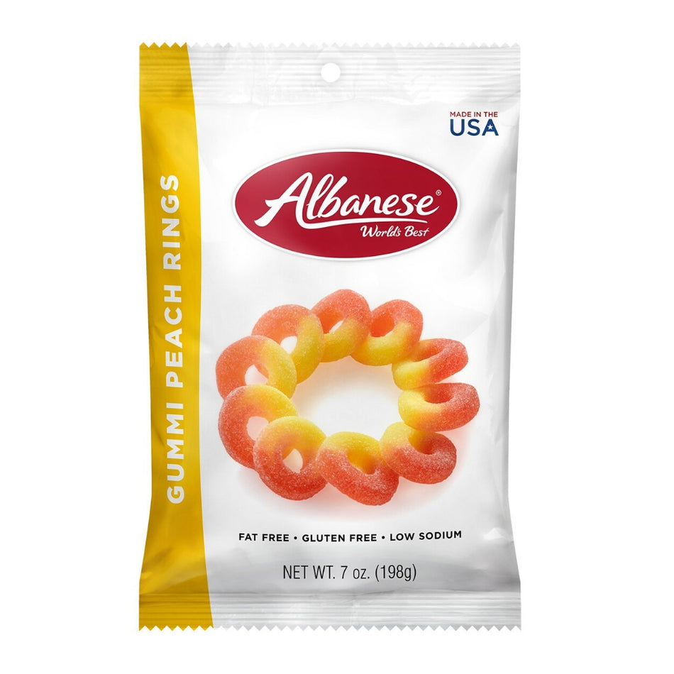 Albanese Gummi Peach Rings 7oz