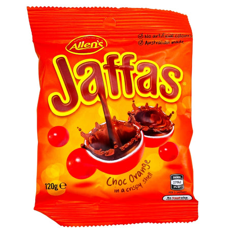 Allen's Chocolate Orange Jaffas - 120g Australian treats candies usa canada