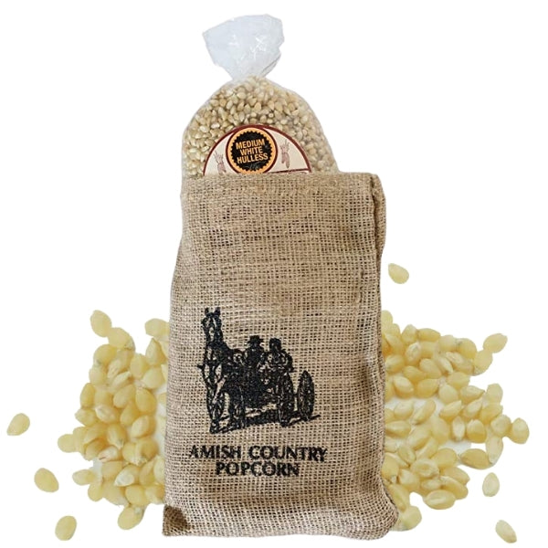 Amish Country Burlap White Popcorn Kernels - 2lb