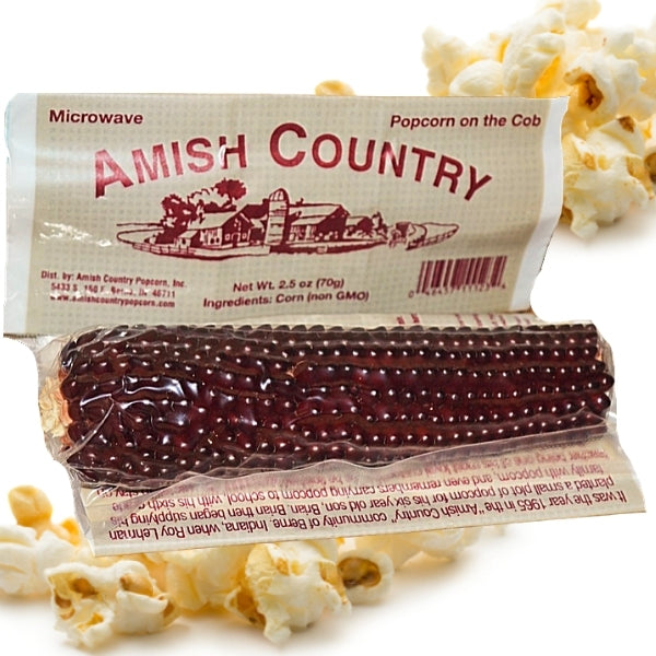 Amish Country Red Kernel Microwave Popcorn On a Cob - 70g