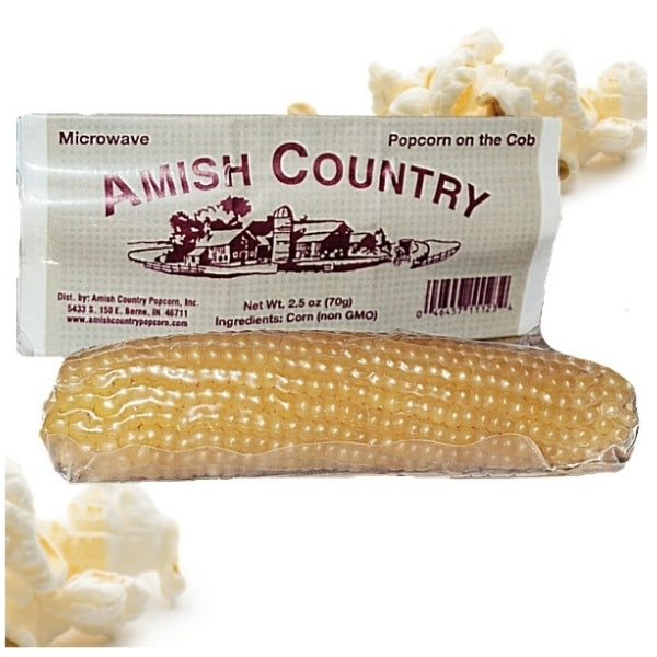 Amish Country White Kernel Microwave Popcorn On a Cob - 70g