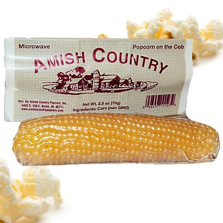 Amish Country Yellow Kernel Microwave Popcorn On a Cob - 70g