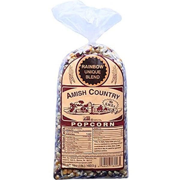 Amish Country Rainbow Popcorn Kernels - 1lb