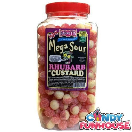 Barnetts Mega Sour Rhubarb & Custard British Candy