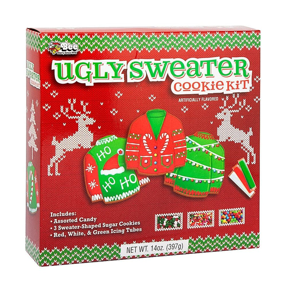 Bee Christmas Ugly Sweater Cookie Kit 3 Pack - 14oz Candy Funhouse Canada