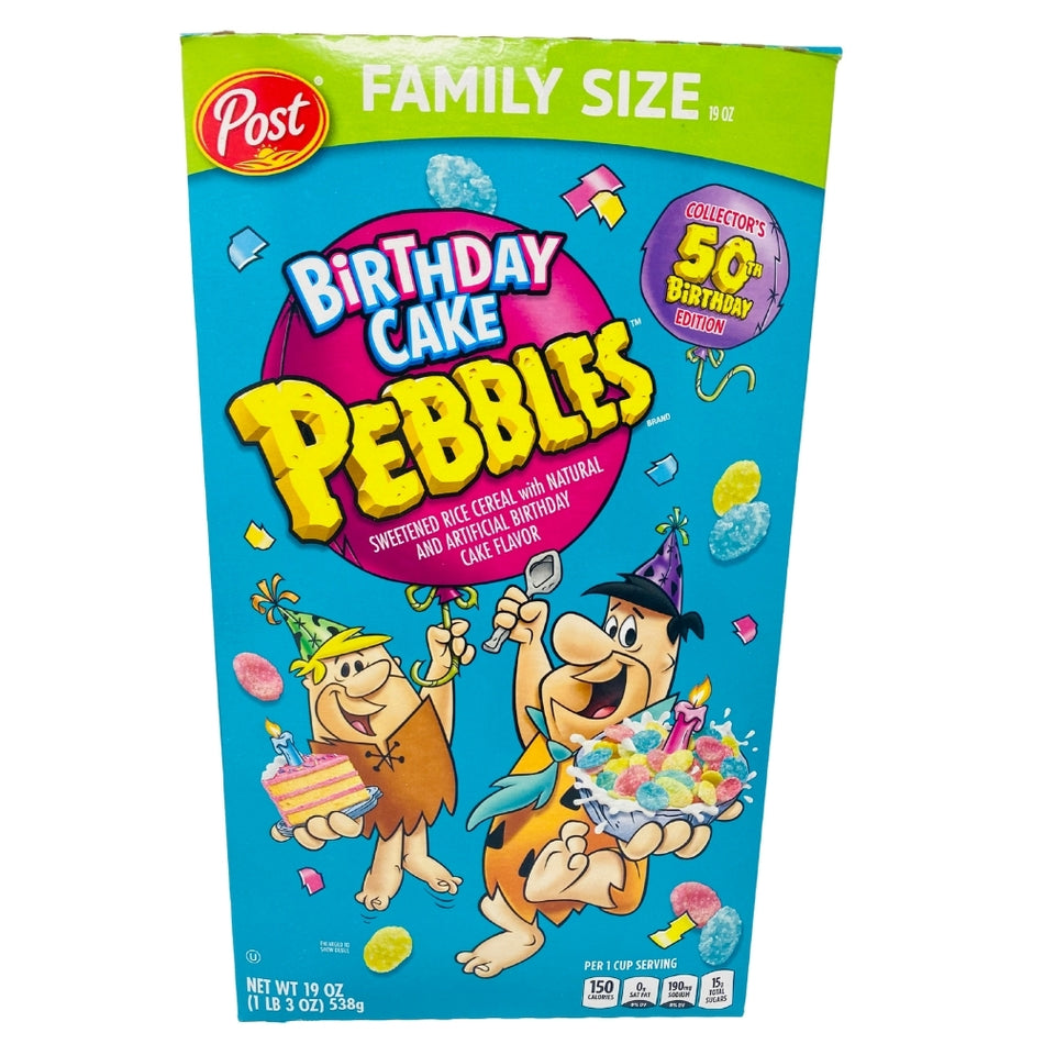 Birthday Cake Pebbles Cereal Family Size - 19oz