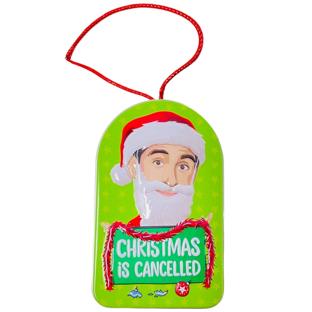 The Office Christmas is Cancelled Tin  .8oz - The Office is Cancelled Tin - Holiday Gift for The Office Fans - Christmas Tin with The Office Goodies - Dunder Mifflin Inspired Christmas - Festive Office Desk Accessories - Christmas Candy - Christmas Treats