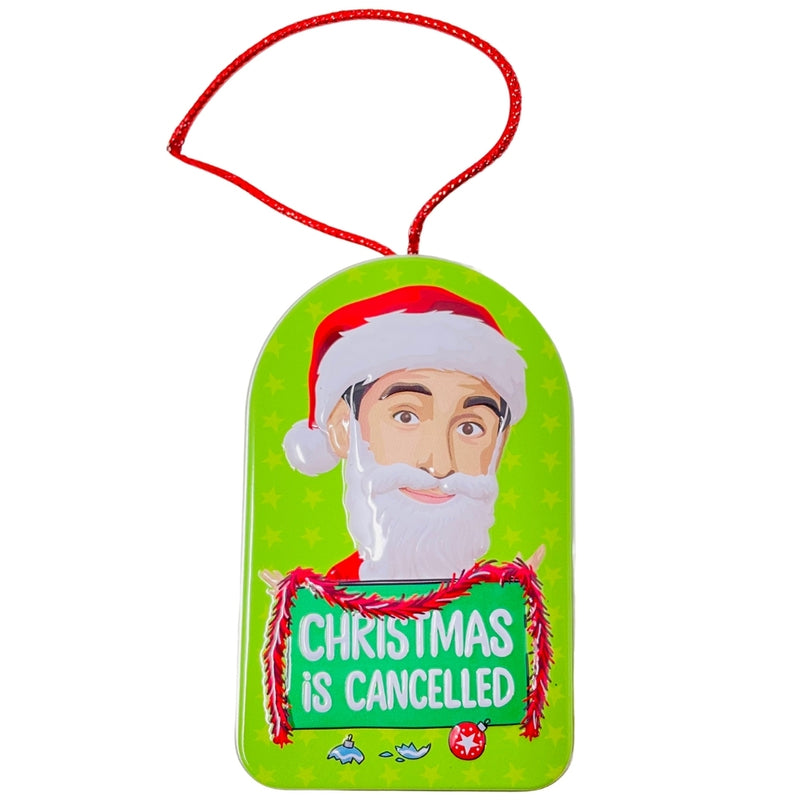The Office Christmas is Cancelled Tin  .8oz - The Office is Cancelled Tin - Holiday Gift for The Office Fans - Christmas Tin with The Office Goodies - Dunder Mifflin Inspired Christmas - Festive Office Desk Accessories - Christmas Candy - Christmas Treats