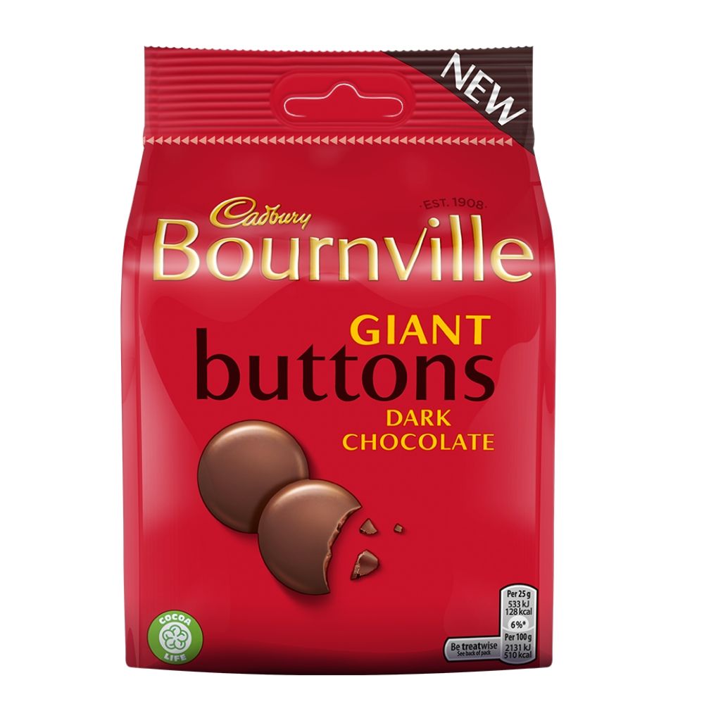 CADBURY Bournville Giant Buttons Dark Chocolate-UK