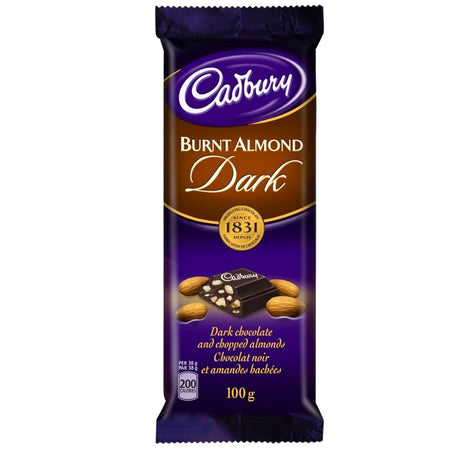 Cadbury Premium Dark Burnt Almond Chocolate Bars - 100g Cadbury Canada