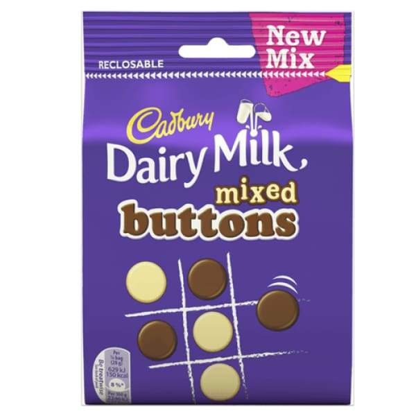 Cadbury Dairy Milk Mixed Buttons-UK Cadbury 125g - 1960s British cadbury Chocolate Era_1960s