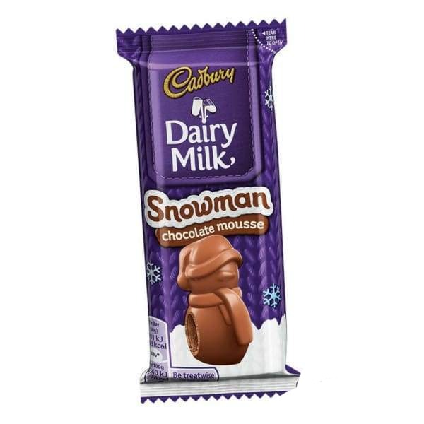 Cadbury Dairy Milk Mousse Snowman UK Cadbury 35g - British Christmas Candy Colour_Purple Origin_British Sweet Deal