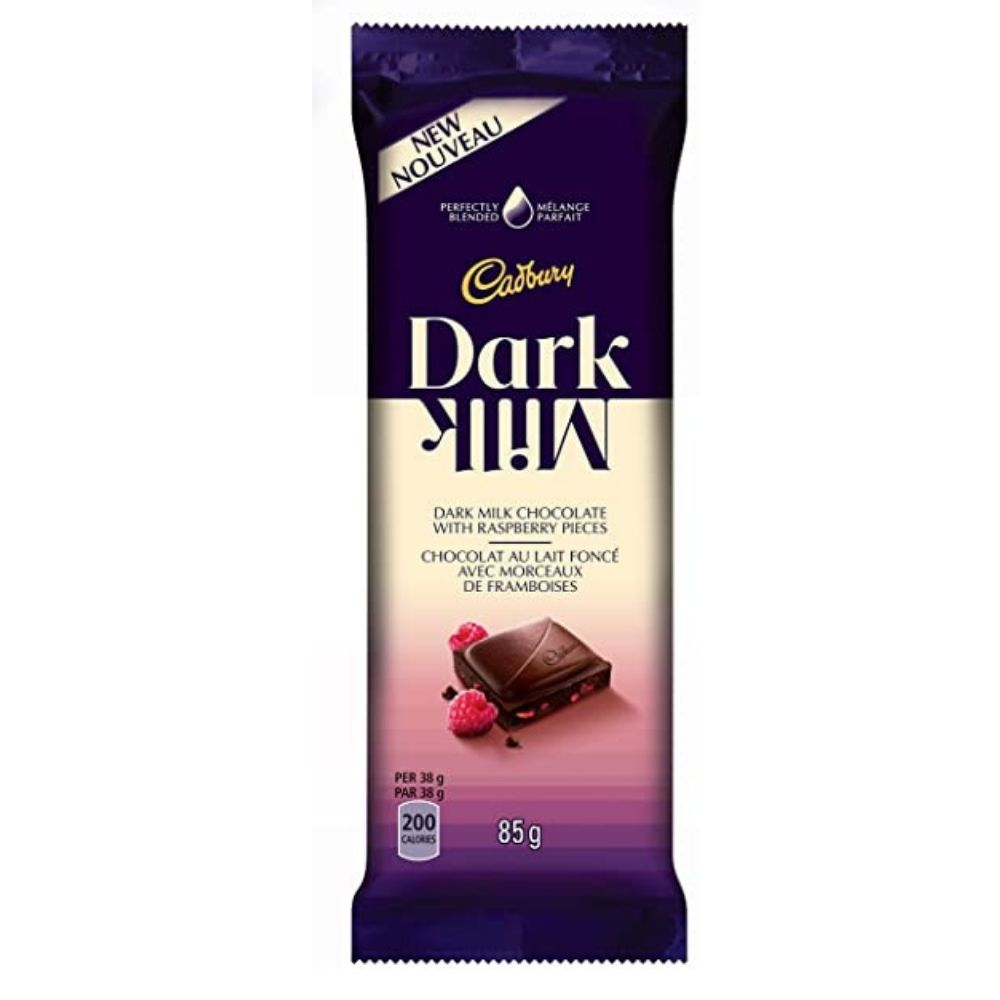 Cadbury Dark Milk Chocolate Bars-Raspberry - 85g